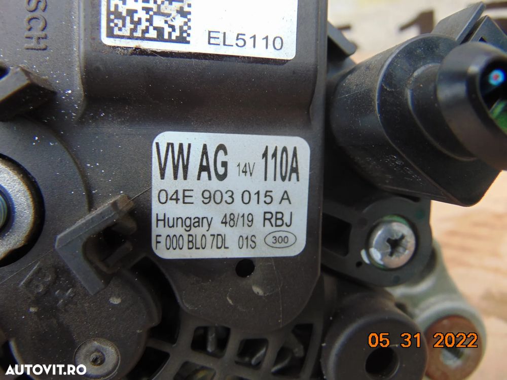 Alternator VW Golf 7 1.0tsi polo dkr dby 1.2 chz golf 6 Seat Leon ibiza Skoda fabia octavia karoq u - 3