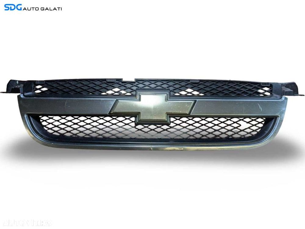 Grila cu Sigla Emblema Centrala Radiator de pe Bara Spoiler Fata Chevrolet Aveo 2003 - 2011 Cod 96648621 [L9017] - 1