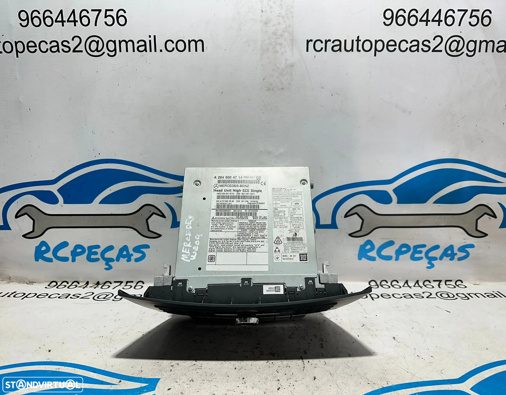 .Auto Radio Headunit Original Mercedes Benz Classe C W204 2012 - 2015 - 6