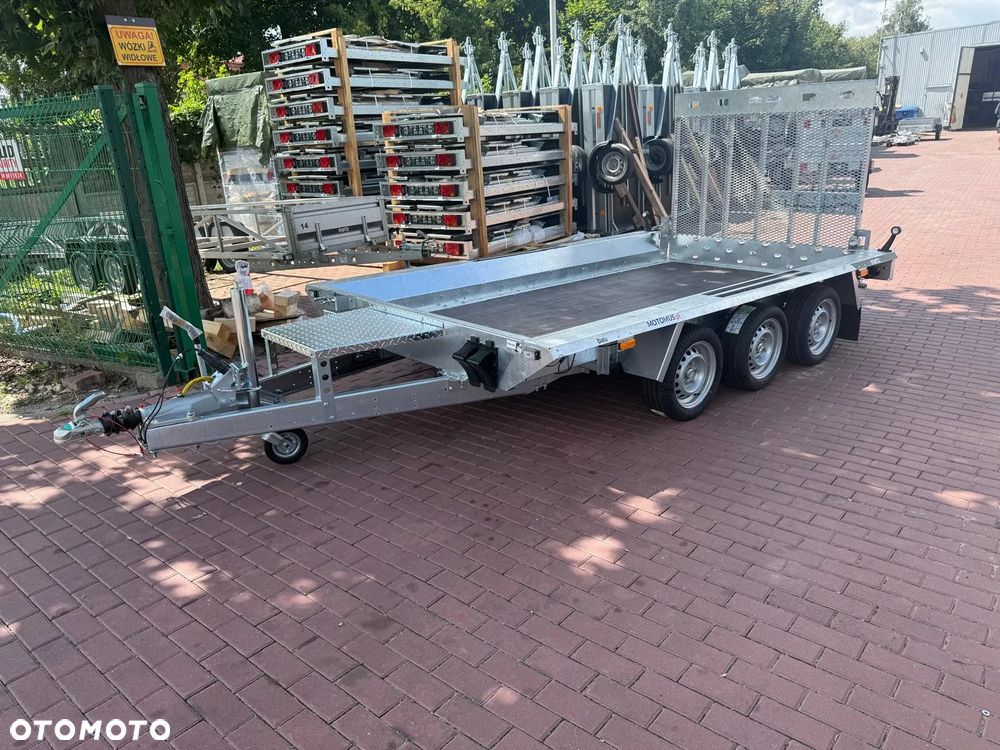 Martz Przyczepa do przewozu sprzętu budowlanego Martz Bau 350x160 3500kg 3 osie pod koparke koparka walec MOTOMUS od ręki - 1