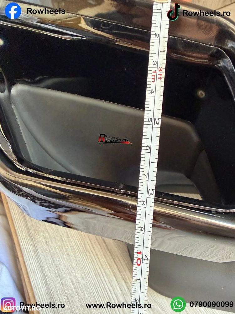 Ornamente tobe Tips evacuare Mercedes AMG S class E class C class W222 W212 W218 W205 W223 black chrome - 7