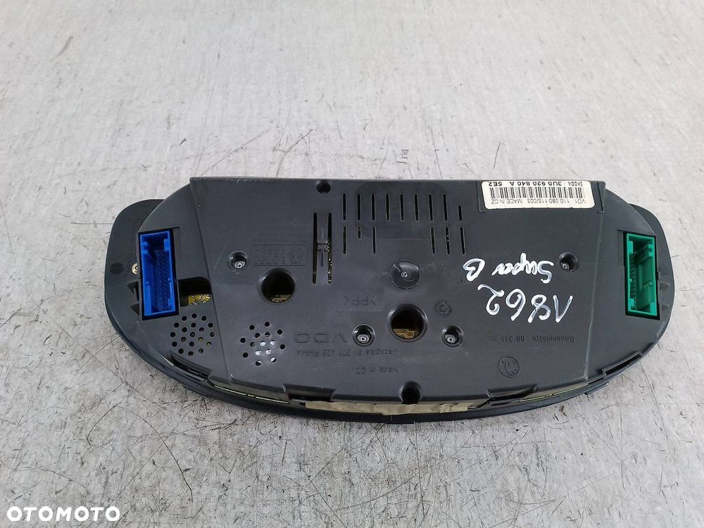 LICZNIK SKODA SUPERB I 3U0920840A  3U0920840A 110.080.115 2.5 TDI - 3