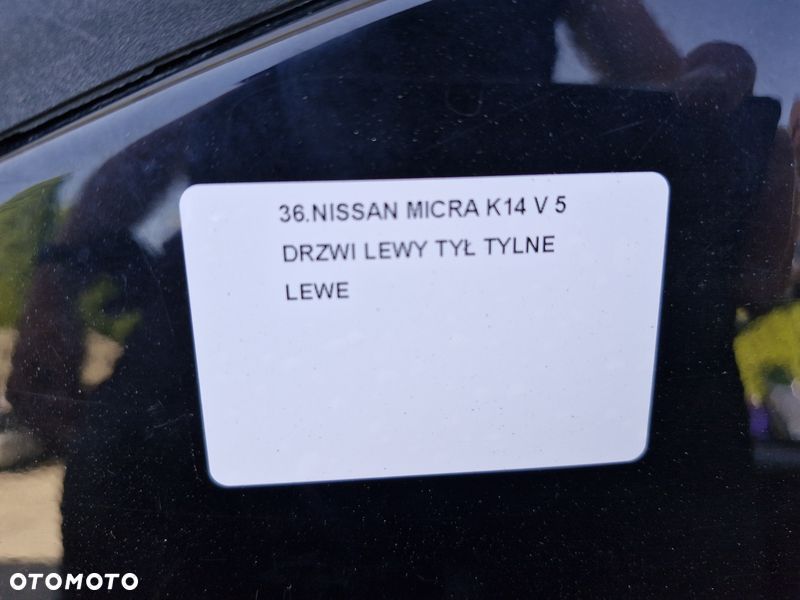 NISSAN MICRA K14 V 5 DRZWI LEWY TYŁ TYLNE LEWE GNE - 3