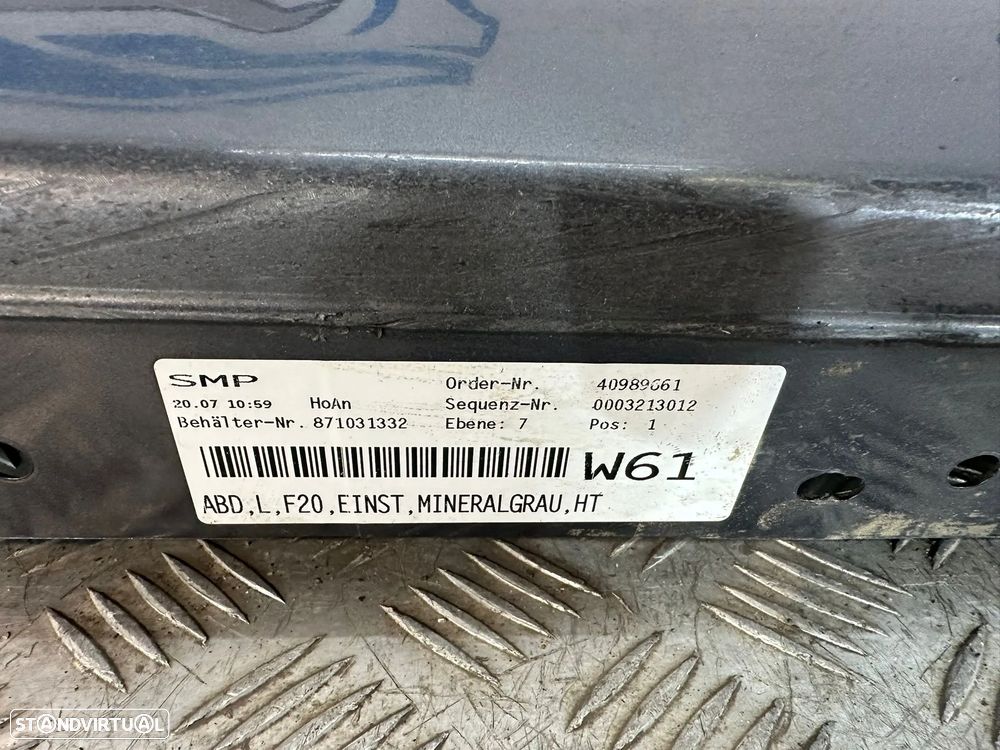 .Conjunto Embaladeiras Saias Laterais Sport Originais BMW Serie 1 F20 5 Portas 7287828 7287827 2012 - 2019 - 7