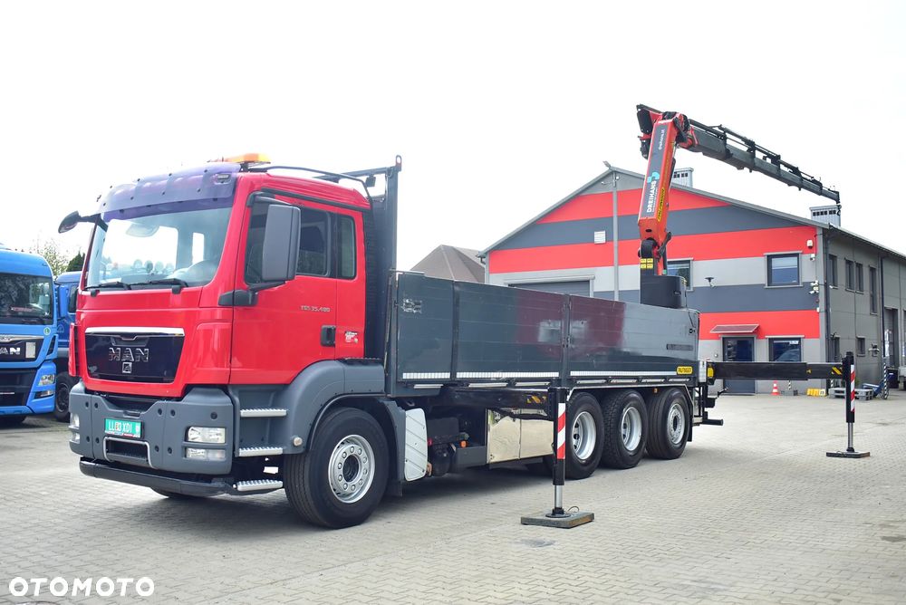 MAN TGS 35.480 Tridem 8x4 /Skrzynia 7.20m./ Palfinger PK 34002 SH/ Wciągarka/ 8 Segmentów/ 22m. / 5 i 6 Funcja/ Rotator/ Pilot/  Manual/ Euro 5/ Autokran/ Ladekran/ Kran/ HDS/ Seilwinde / Sprowadzony ! - 33