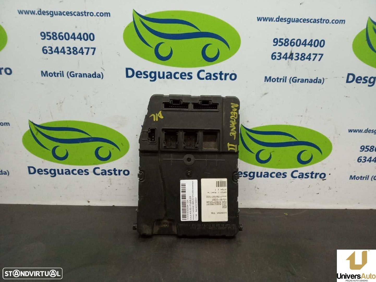 CAIXA RELÉS / FUSÍVEIS RENAULT MEGANE II 2007 -8200780007 - 7
