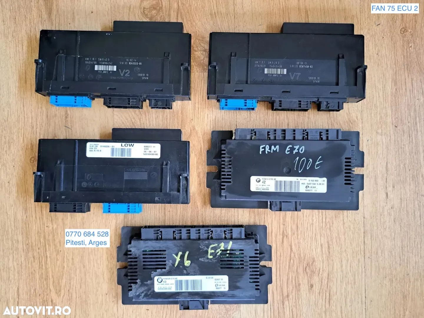 Calculator modul ECU unitate control confort modul FRM 3 Calculator FRM 2 BMW F07 GT F10 F11 F06 F12 F13 E70 + LCI E71 - 1