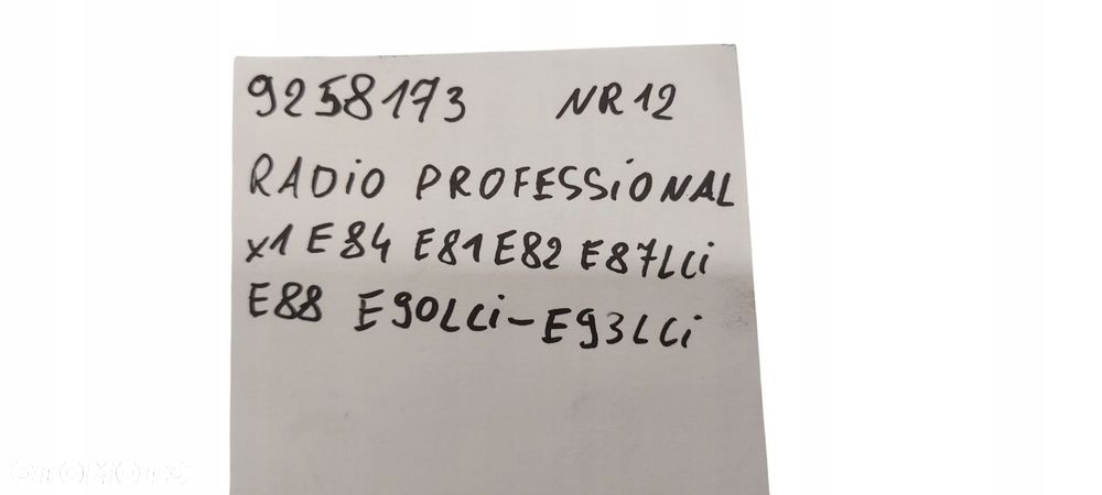 Bmw E90 E91 E92 E87 E82 E92 E84 Radio Cd Aux Professional 9258173 Nr 12 - 7