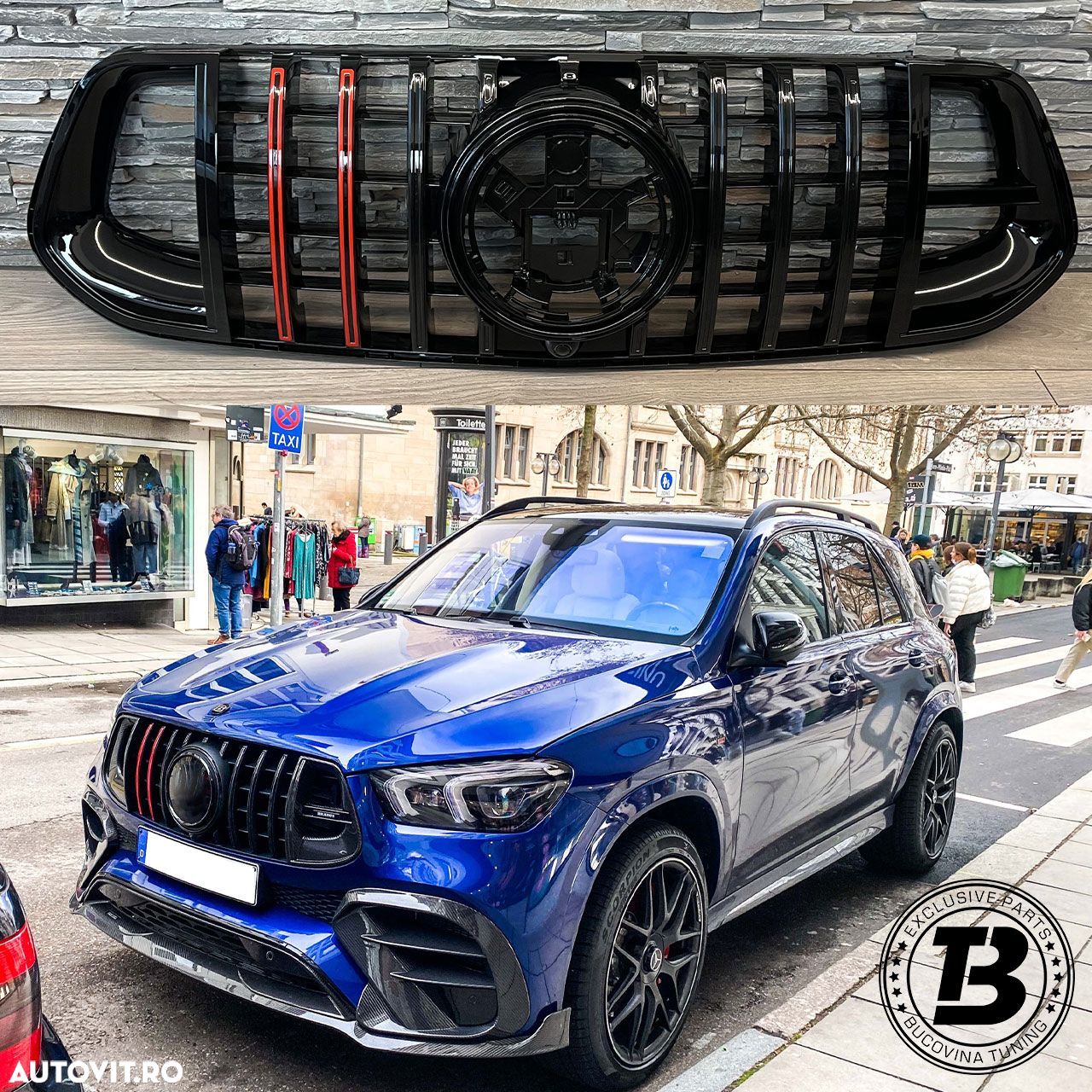 Grila compatibila cu Mercedes GLE W167 C167 B Design - 1