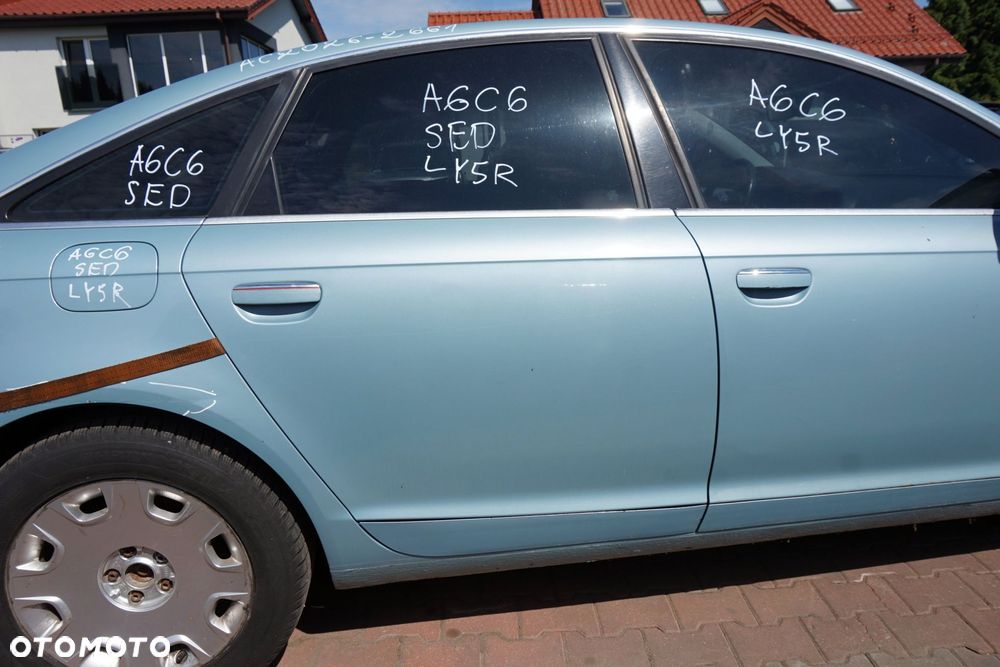 DRZWI TYLNE PRAWE A6 C6 SEDAN LY5R  NIEBIESKI AUDI 2004-2008 - 3