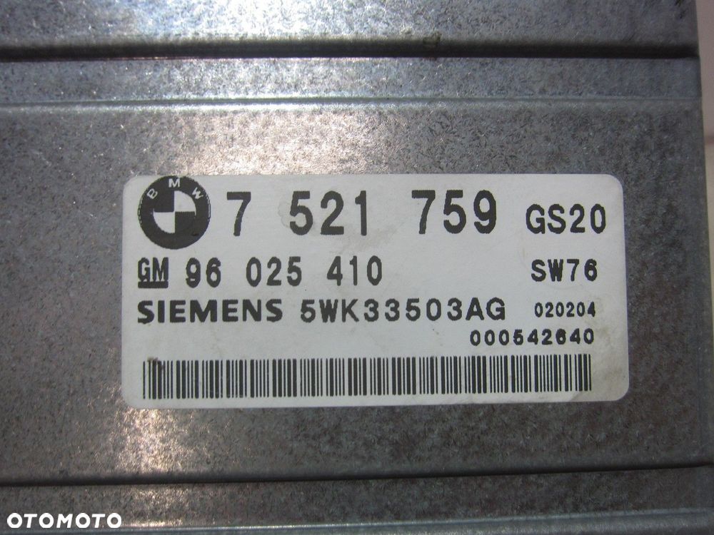 BMW Z3 E36 M54B30 EGS KOMPUTER MODUŁ STEROWNIK SKRZYNI BIEGÓW 24607521759 - 4