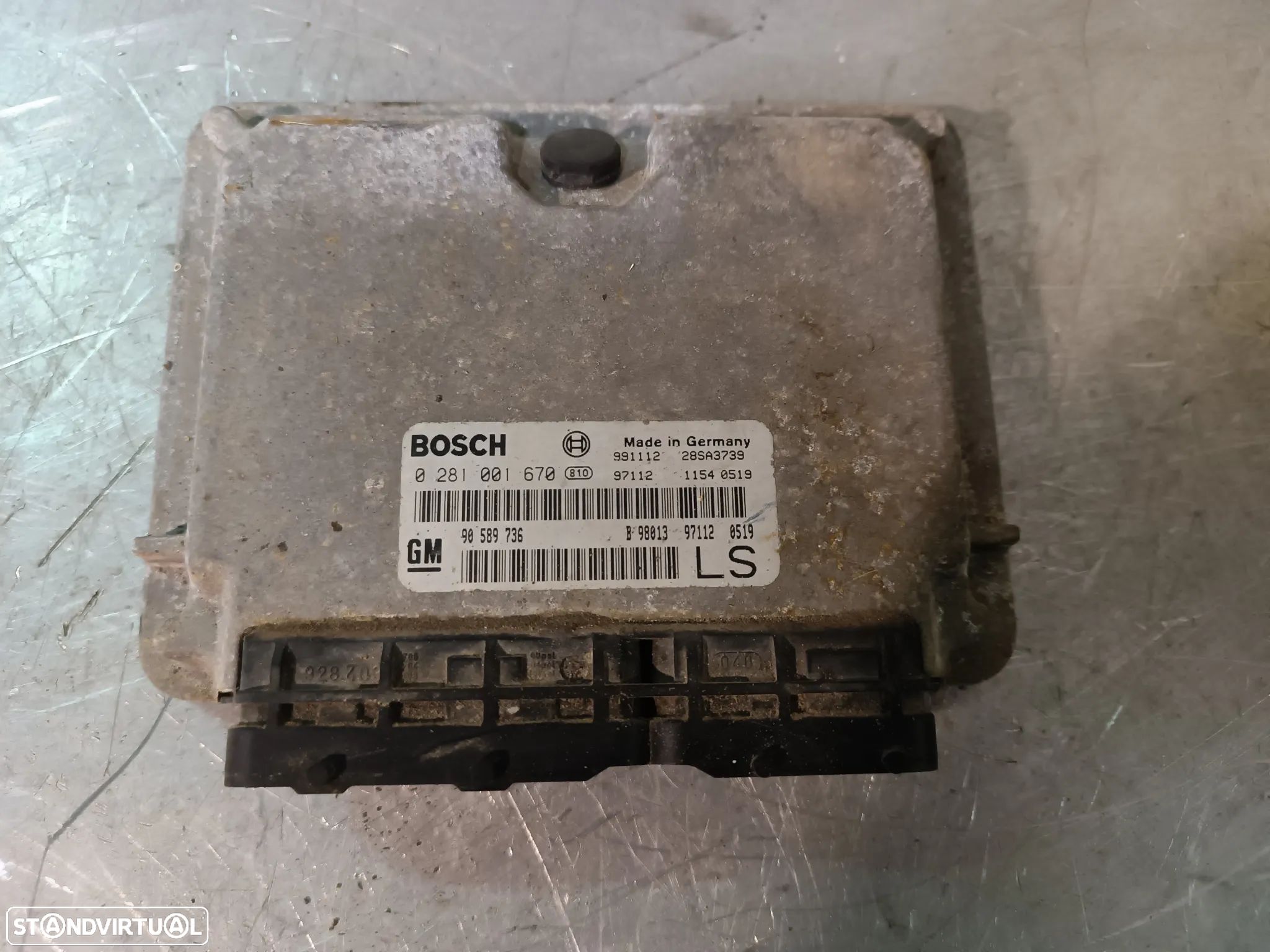 CENTRALINA DO MOTOR OPEL ASTRA G 1.7TD 98-00 90589736 0281001670 - 1