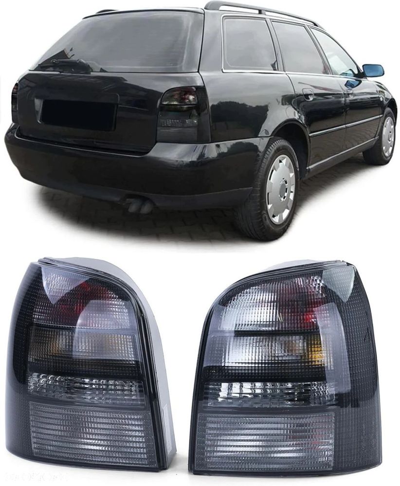 Lampy tyl tylna kpl Tuning Black Oem-look Audi A4 B5 8D Avant Kombi 1994-01 - 5