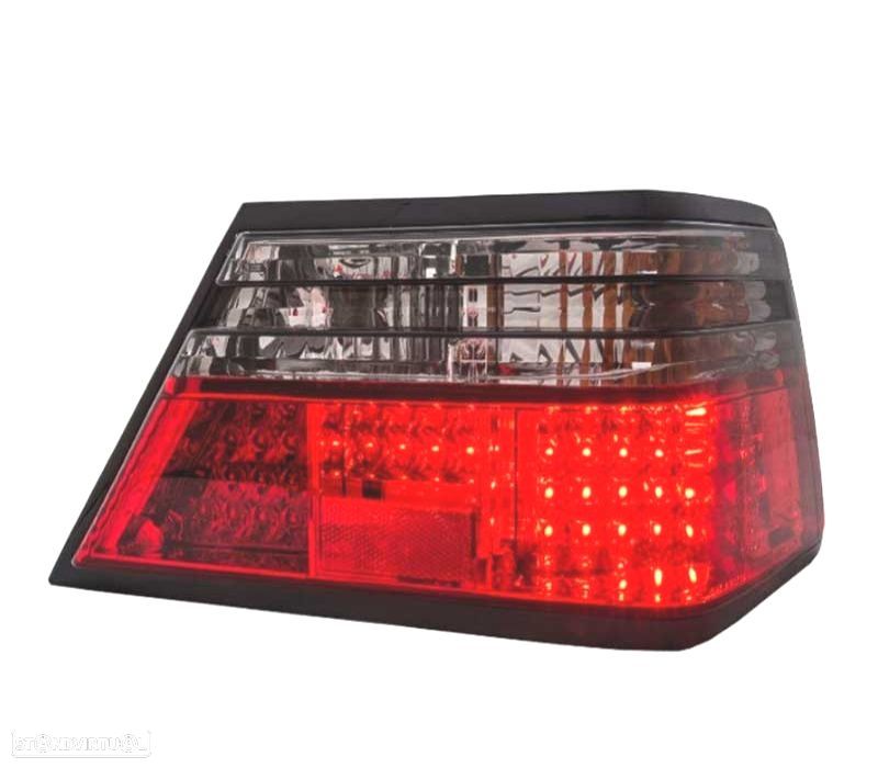 FAROLINS TRASEIROS MERCEDES E W124 85-95 LED VERMELHO PRETO - 2