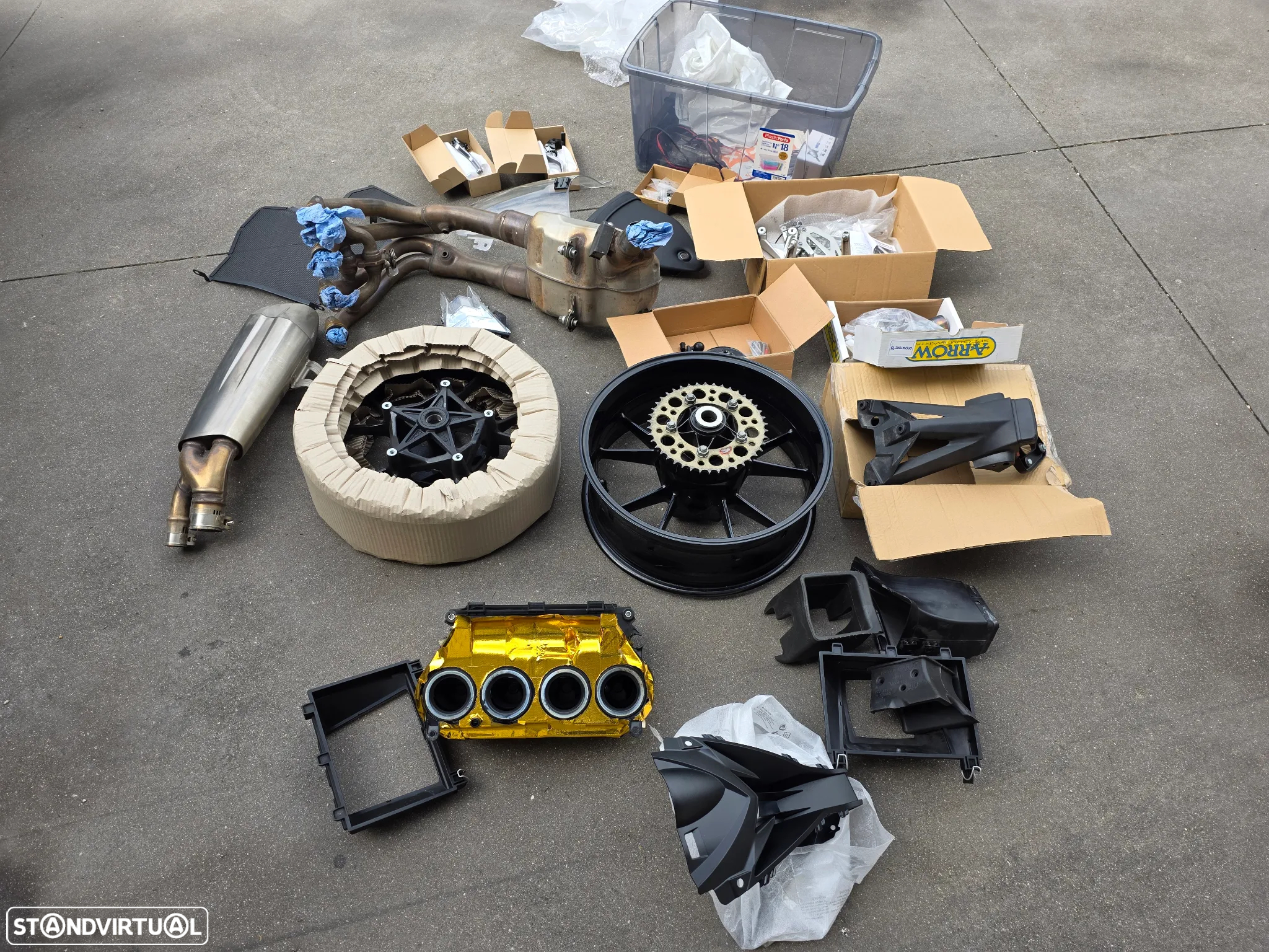 BMW S 1000 RR JANTES CARBONO ESCAPE COMPLETO ARROW C/NOVA ACEITO RETOMA - 29