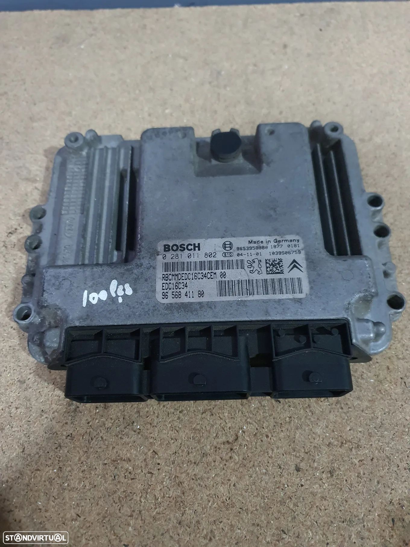 CENTRALINA DO MOTOR PEUGEOT/ CITROEN 9656841180 EDC16C34 - 1