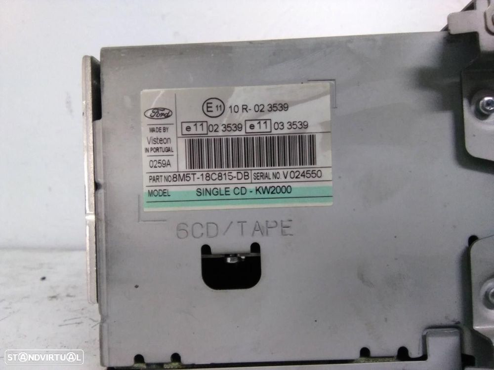 SISTEMA AUDIO / RADIO CD FORD FOCUS C-MAX 2008 -10R033539 - 3