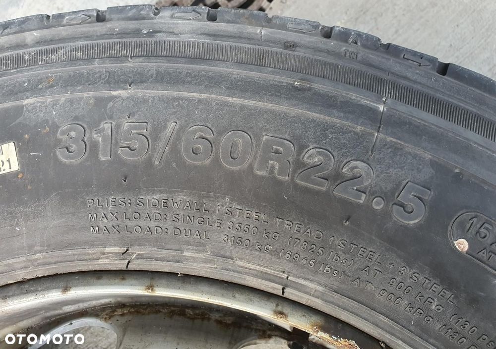 KOŁO FELGA 22.5X9 315/60/R22.5 MERCEDES ACTROS MP4 0024015502 - 2
