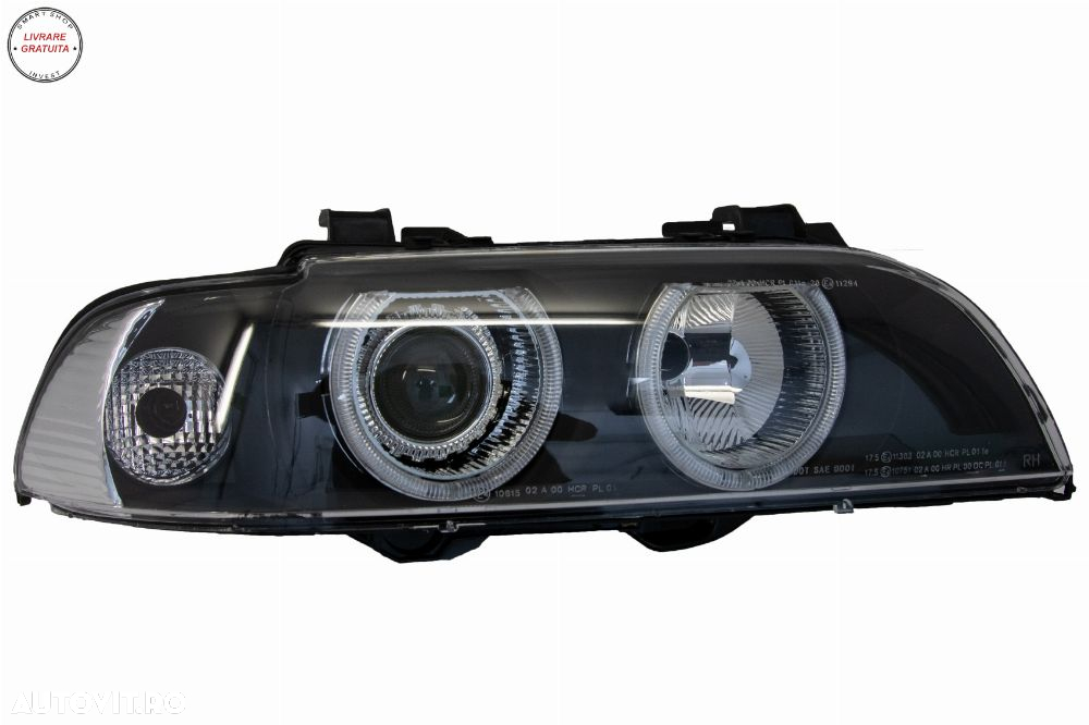 Faruri Angel Eyes BMW Seria 5 E39 (1996-2003) Facelift Design- livrare gratuita - 2