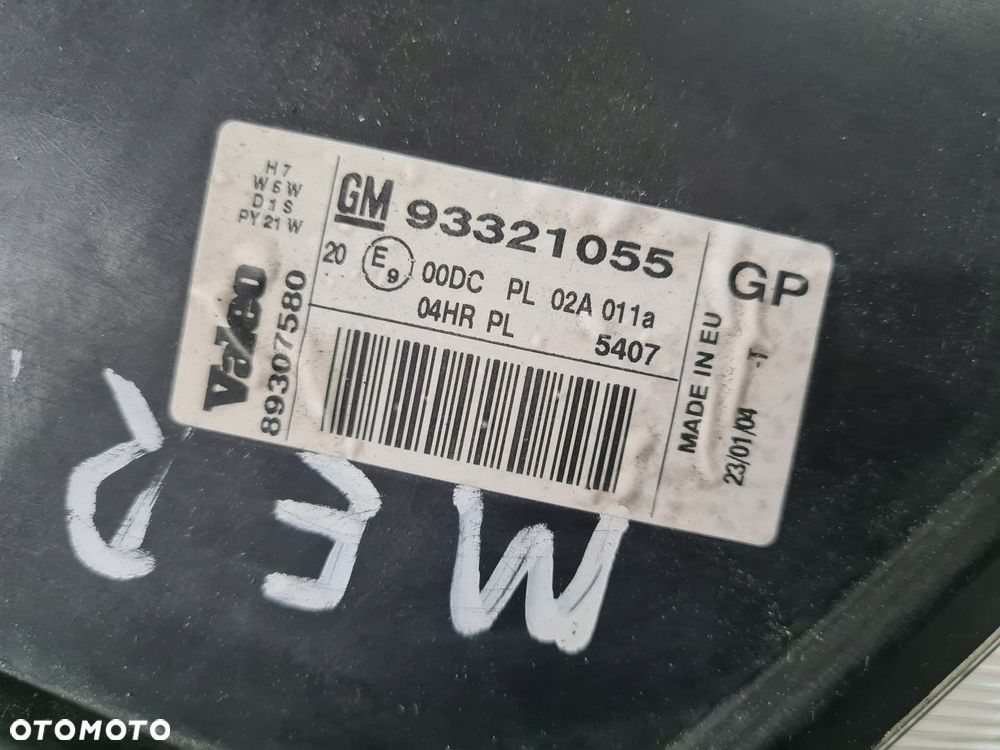 OPEL MERIVA A LAMPA PRAWA PRZEDNIA XENON 93321055 - 7