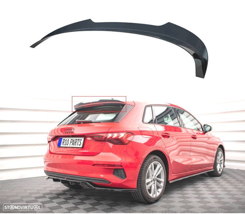 AILERON AUDI A3 8Y 20- PRETO BRILHANTE - 1