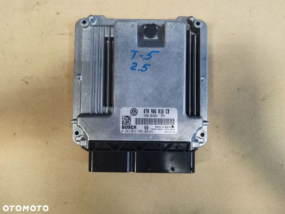 KOMPUTER STEROWNIK SILNIKA VW TRANSPORTER T5 2.5 TDI 070906016CB - 1
