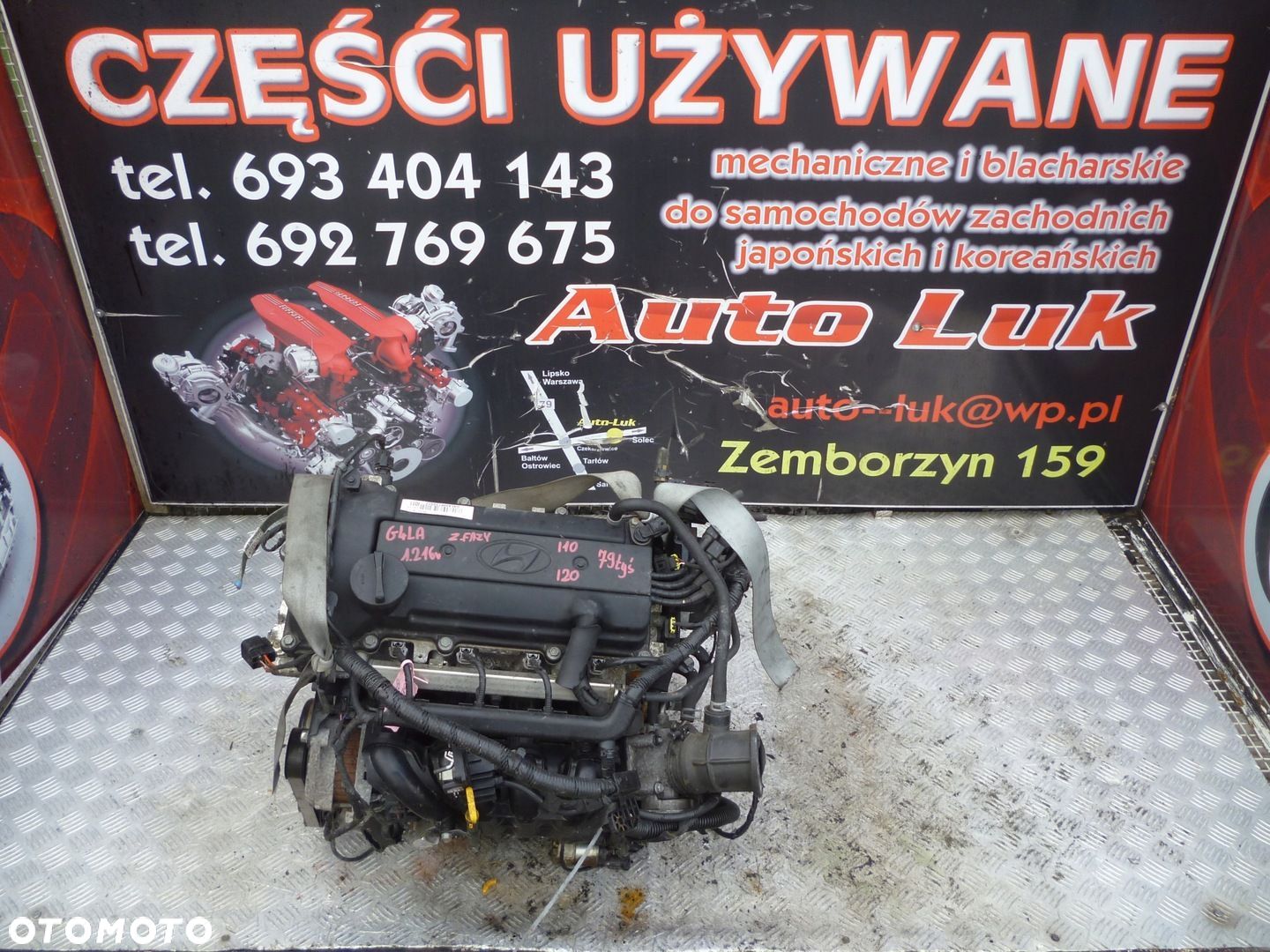 SILNIK HYUNDAI I10 I20 1.2 16V G4LA 79 TYS ZMIENNE FAZY - 1