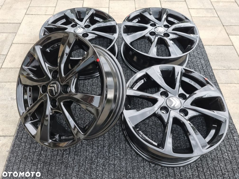 Citroen C1 15" felgi alumniowe 4x100 alufelgi czarny połysk - 4