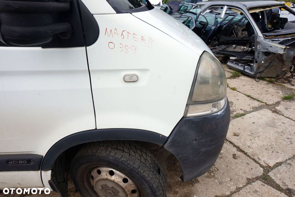 MASKA ZDERZAK BŁOTNIKI LAMPY MASTER II LIFT O389  RENAULT 2003-2010 BIAŁY PRZÓD KOMPLETNY - 14
