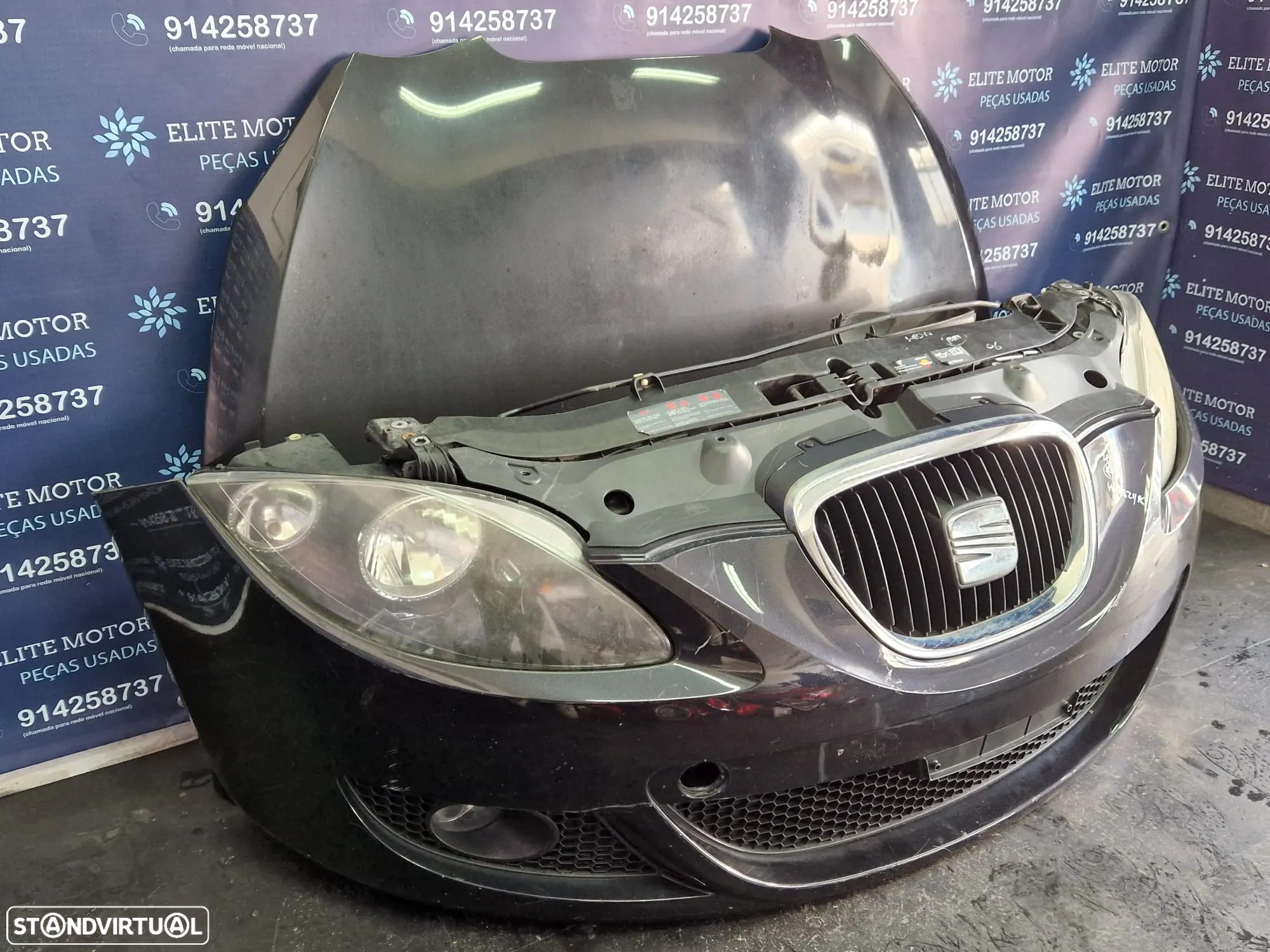 Frente completa usada SEAT LEON 1P 1.9 TDI capot parachoques guardalamas oticas radiadores - 3