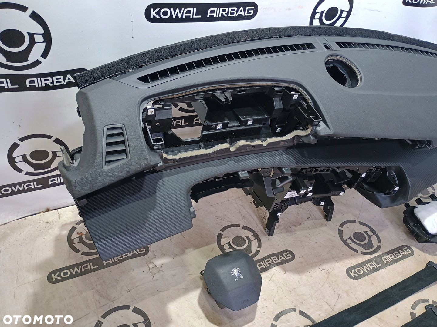PEUGEOT 508 2 II BIAŁA NIĆ DESKA KONSOLA AIRBAG PASY ORYGINAŁ DEMONTAŻ - 5