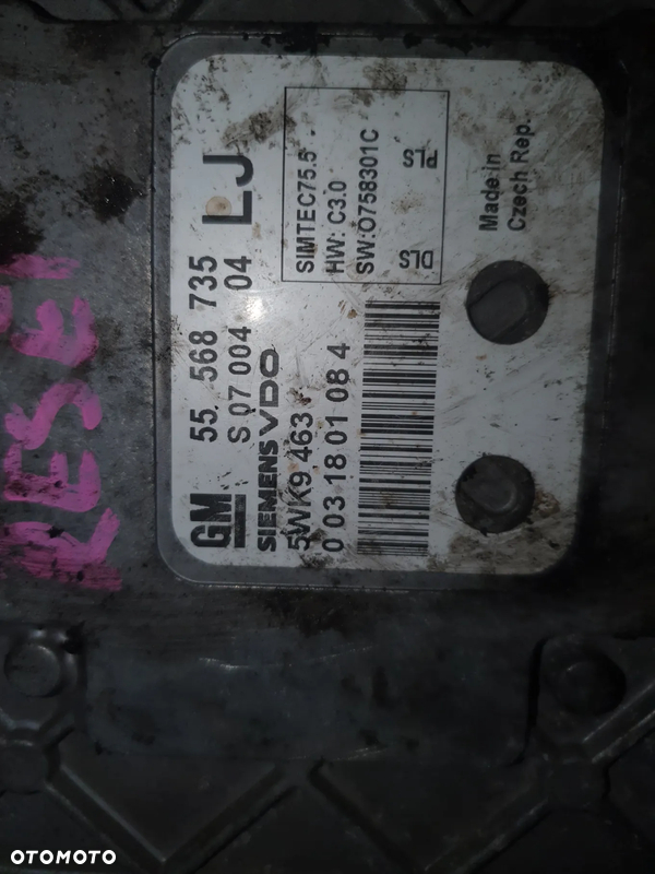 sterownik silnika OPEL ASTRA 1.8 Z18XER + PIN FGP 55568735 LJ 5WK9463