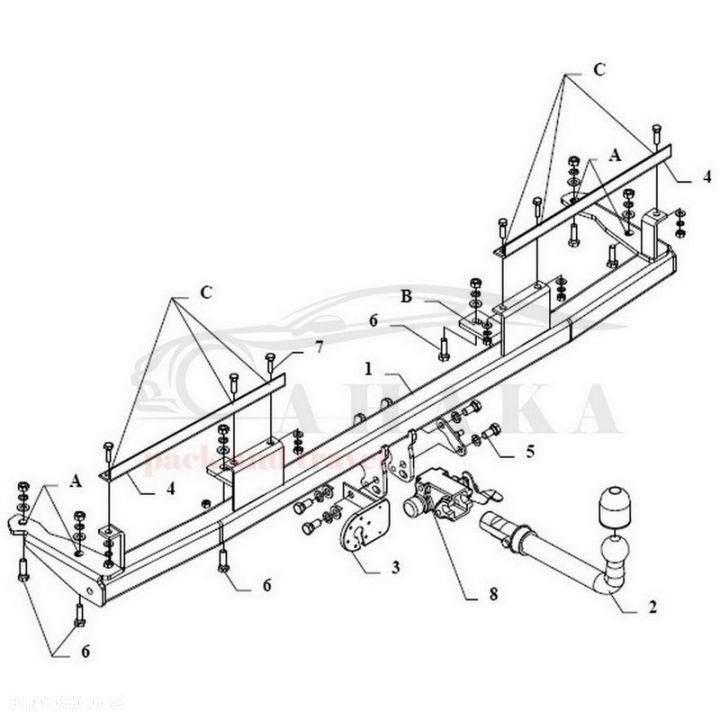 Hak Holowniczy Automat Do Bmw Seria 7 E32 Sedan 1986-1994 - 3
