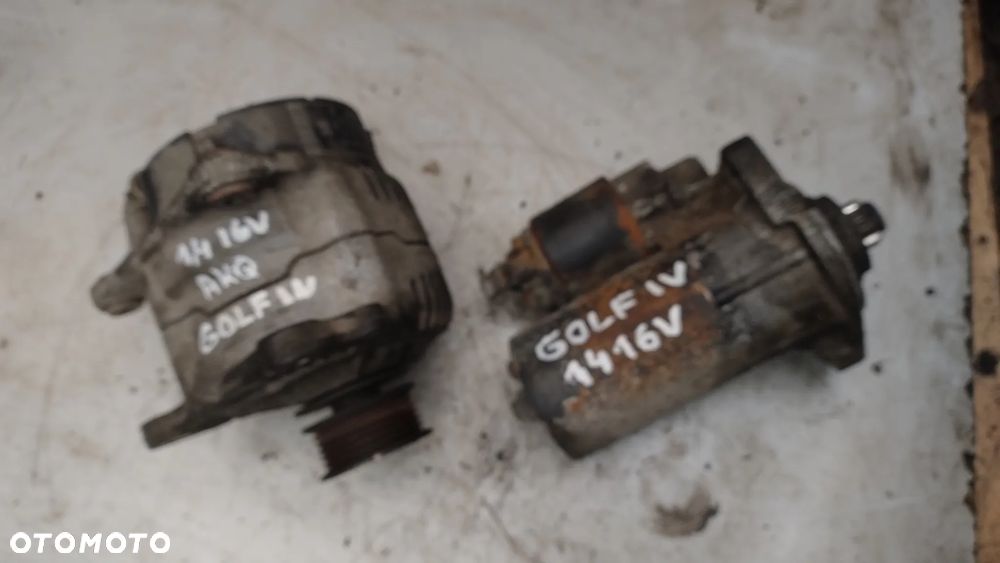 VW GOLF IV 1,4 16V rozrusznik alternator - 1