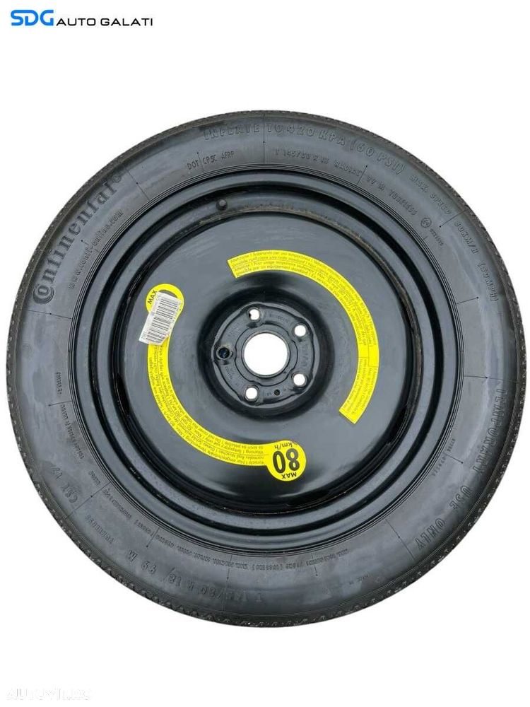 Roata Janta Tabla Rezerva Slim T145 80 18 R18 Continental Volkswagen Tiguan 5N 2007 - 2015 Cod 5N0601027E 5N0601027A [K0823] - 1