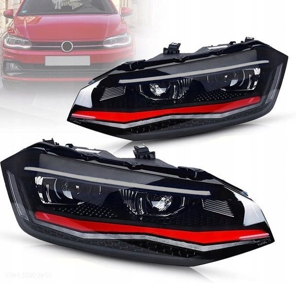 Reflektory Lampy kpl Full Led Neon Tuning GTI VW Polo VI 6 2g 2g0 2017-2021 - 1