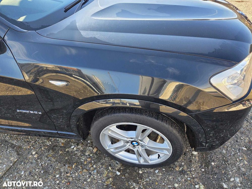 Aripa dreapta BMW X3 X4 F25 F26 Black Sapphire Metallic 475 - 2