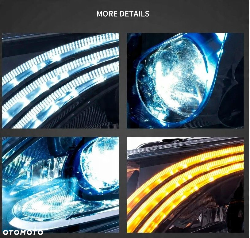 Reflektor Lampa kpl Vland Full Led Tuning Black Mercedes Vito V-klasa w 447 - 11