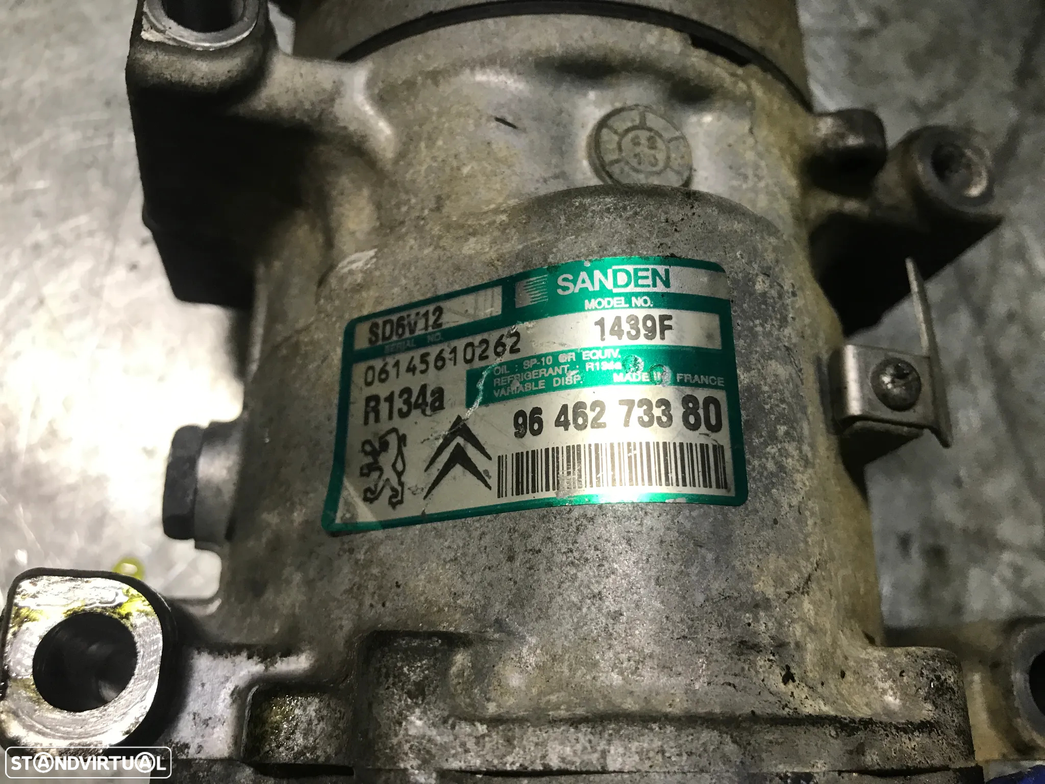 COMPRESSOR DO AC CITROEN C2 / C3 1.4HDI REF, 9646273380 1439F - 4