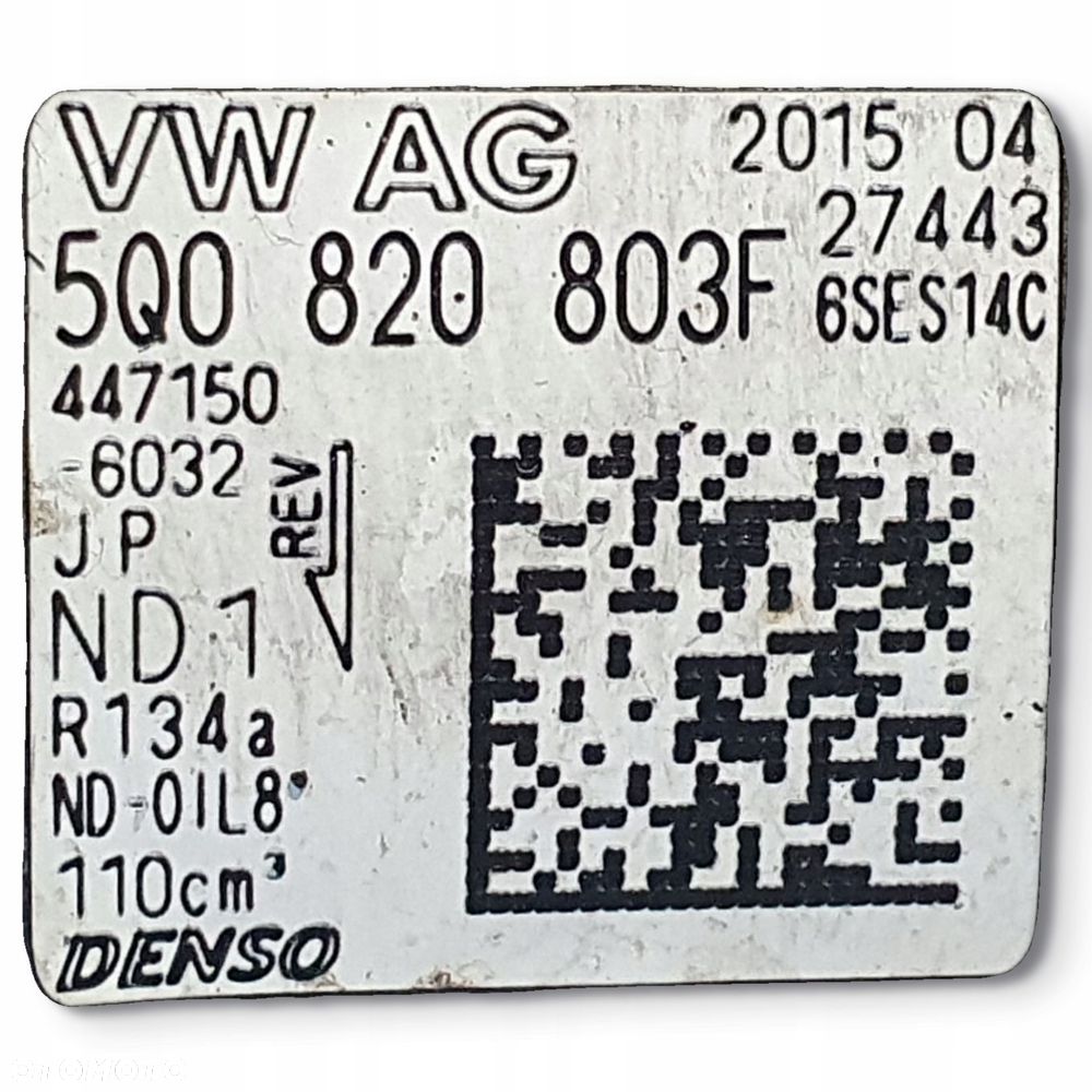 SPRĘŻARKA KLIMATYZACJI Audi A3 III 8V VW Golf VII 2.0 TDI 5Q0820803F - 16