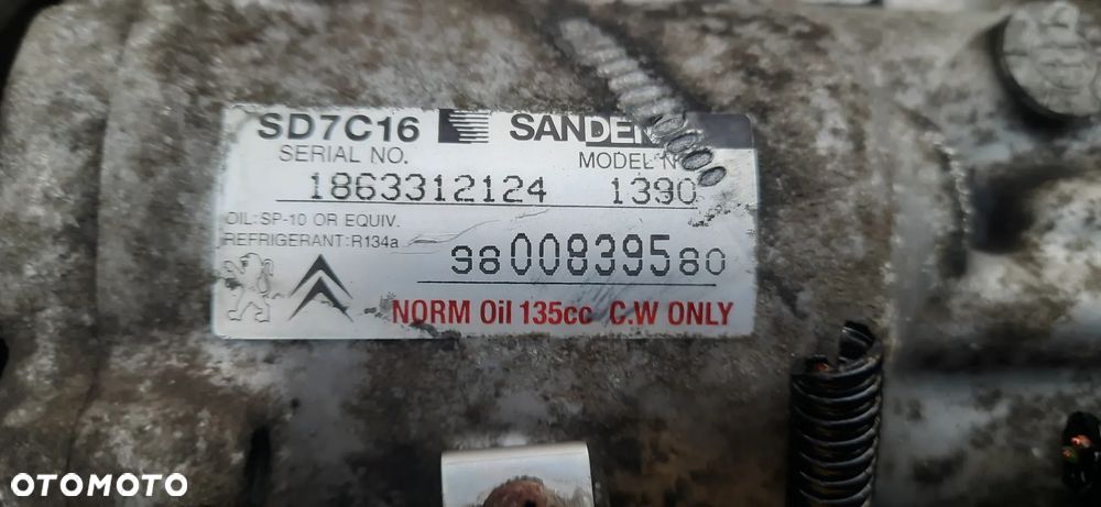 Citroen Peugeot 1.6 hdi E-HDI ROZRUSZNIK 9662854180 TS22E26 Alternator 9678048880 cl15 Sprężarka Kompresor klimatyzacji 9800839580 sd7c16 sd7cbf - 4