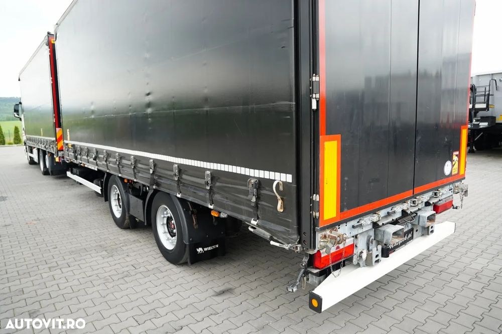 MAN TGX 26.480 / COMBINAȚIE TANDEM 120 M3 / TRAVERSE / MEGA / PUNȚĂ RIDICATĂ / ACOPERIȘ RIDICAT / CAMERĂ / + REMORCĂ WIELTON / PUNȚĂ RIDICATĂ / PUNȚI SAF - 11