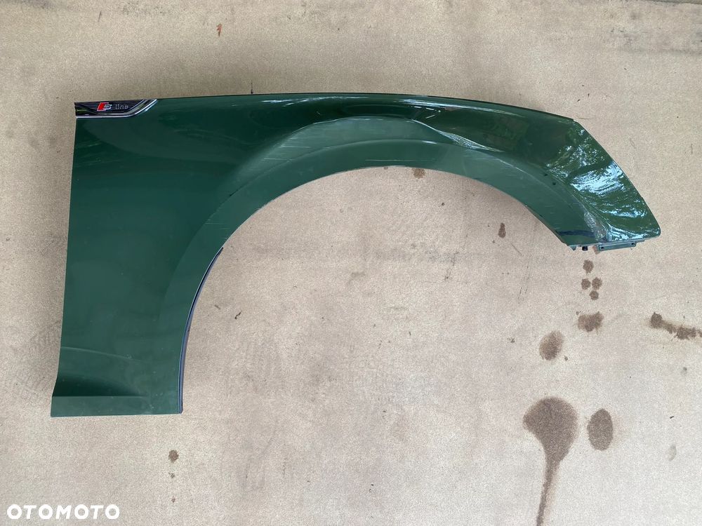 BŁOTNIK PRZEDNI PRAWY ZIELONY SLINE AUDI A5 S5 8W F5