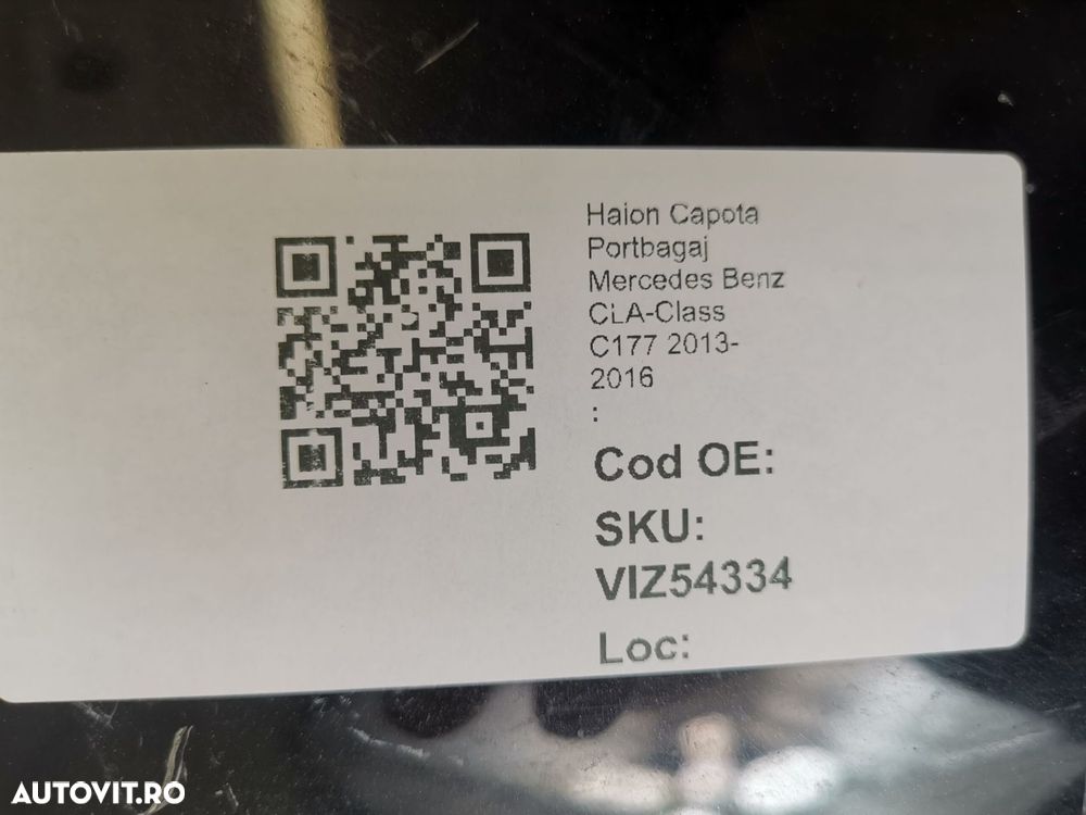 Haion Capota Portbagaj Mercedes Benz CLA-Class C177 2013-2016  Origina - 8