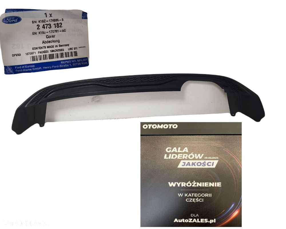 FABRYCZNIE NOWY ORYGINALNY SPOILER DYFUZOR ZDERZAKA TYLNEGO FORD FIESTA  MK8 17-25 K1BJ-17D781-AC - 1