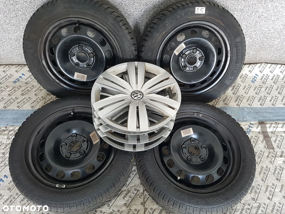 KOŁA ZIMOWE KOŁPAKI 205/55R16 VW GOLF CADDY PASSAT JETTA SKODA  AUDI 5X112 - 2