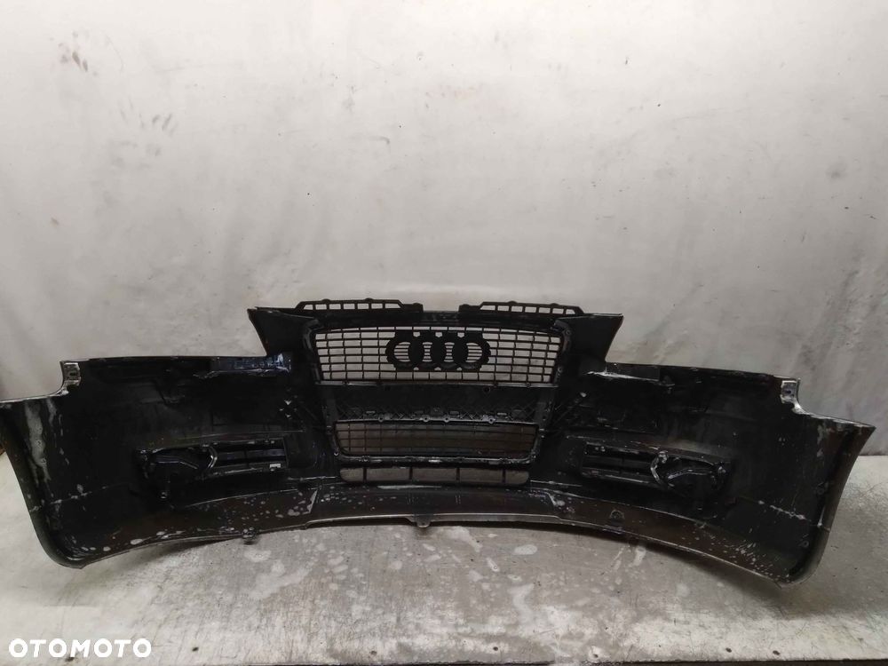 ^ ZDERZAK PRZÓD PRZEDNI AUDI A3 8P LIFT FL LY7W SREBRNY HALOGENY - 5