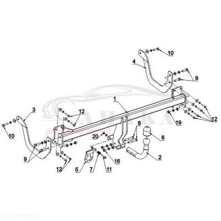 Hak Holowniczy Odkręcany Do Peugeot 407 Break, Sw Kombi 2008-2011 - 5