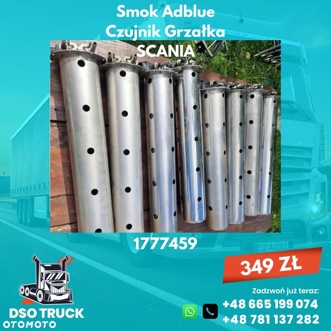 Smok Adblue Czujnik Grzałka 1777459 350045 Scania sprawny oryginalny - 1