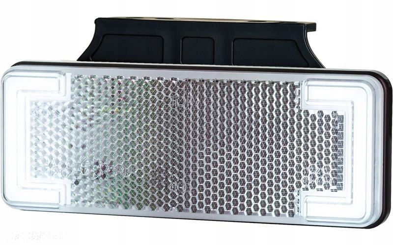 lampa obrysowa led slim z wieszakiem biała 12/24v uniwersalna - 1